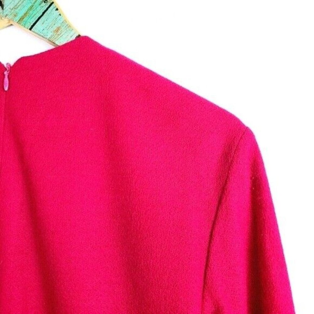 Vtg 80s Kathryn Dianos Lined 100% Smart Wool Dress Sz 12 MUST SEE! - Picture 8 of 10
